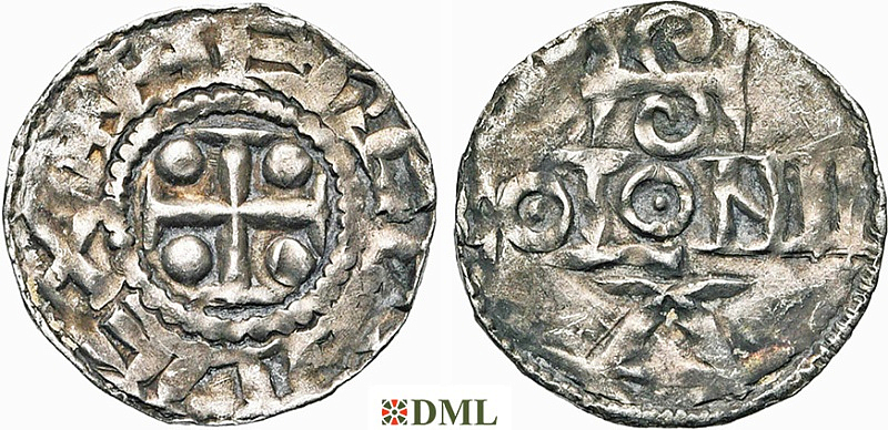Денарий, Германия, Нижняя Лотарингия, Anonymous bishop, м.д. регион Meuse