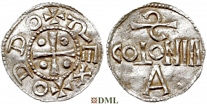 Денарий, Германия, Нижняя Лотарингия, Otto III (983-1002), м.д. Koln, Dbg ?