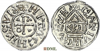 Денарий, Германия, Бавария, Heinrich II (1002-1024), м.д. Nabburg, монетарий IICN, Hahn 1976, 74a2