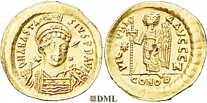Солид, Византия, Anastase I (491-518) , м.д. Constantinople