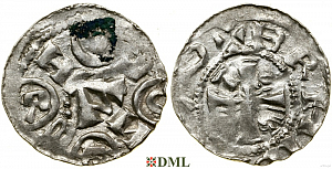 Денарий, Германия, Саксония, Anonymous bishop, м.д. Bardowick, Dbg. 1292