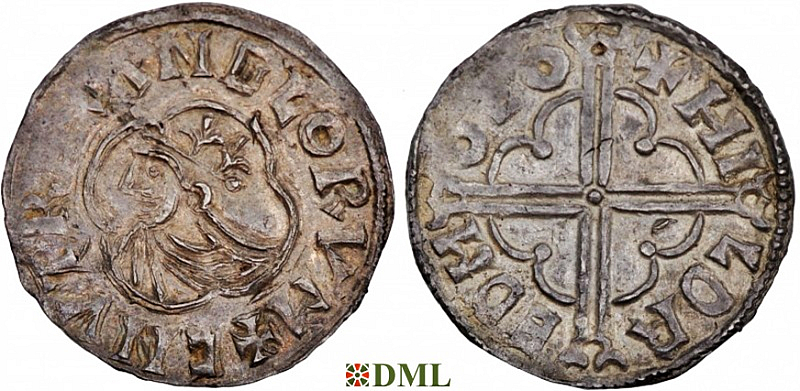 Денарий, Дания, Cnut (1018-1035), м.д. Lund, Hbg. 3