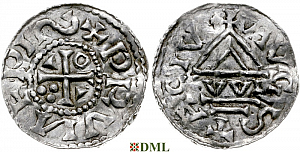 Денарий, Германия, Швабия, Bruno (1006-1029), м.д. Augsburg, монетарий WI, Hahn 1976, 142a2