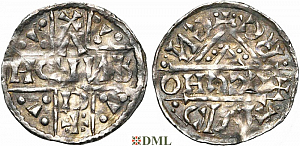 Денарий, Германия, Бавария, Heinrich V (1018-1026), м.д. Regensburg, монетарий CCCHO, Hahn 1976, 31d8