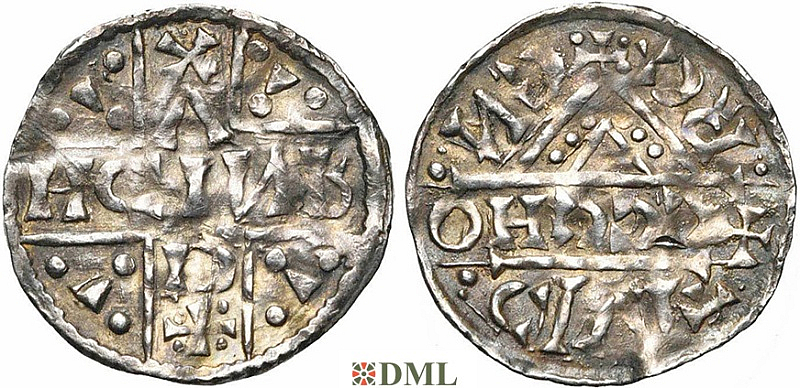 Денарий, Германия, Бавария, Heinrich V (1018-1026), м.д. Regensburg, монетарий CCCHO, Hahn 1976, 31d8