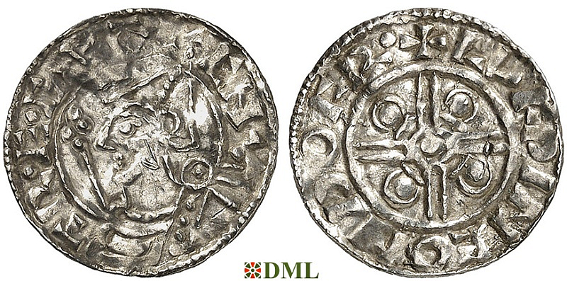 Денарий, Англия, Cnut (1016-1035), м.д. Dover, монетарий Leofwine, North 787