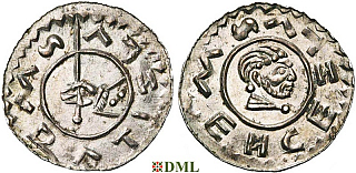 Денарий, Чехия, Богемия, Vratislav II (1061-1092), Šmerda 1996, 164c