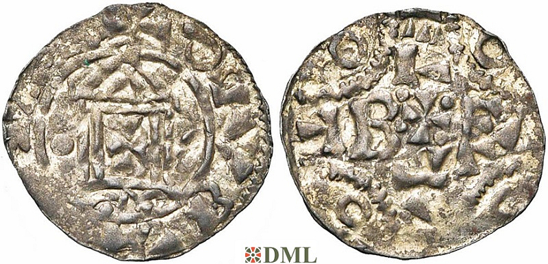 Денарий. Германия, Нижняя Лотарингия, Dirk IV (1039-1049), м.д. Rijnsburg, Ilisch 2000, 11.2
