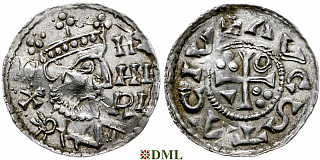 Денарий, Германия, Швабия, Heinrich II (1002-1024), м.д. Augsburg, Hahn 1976, 145.