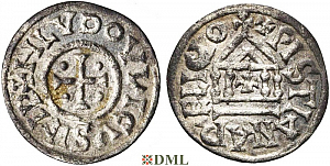 Денарий, Каролинги, Louis le Pieux (814-840)