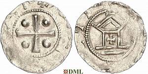 Денарий, Германия, Франкония, Otto II -Otto III (973-1002), м.д. Speyer, Dbg. 825