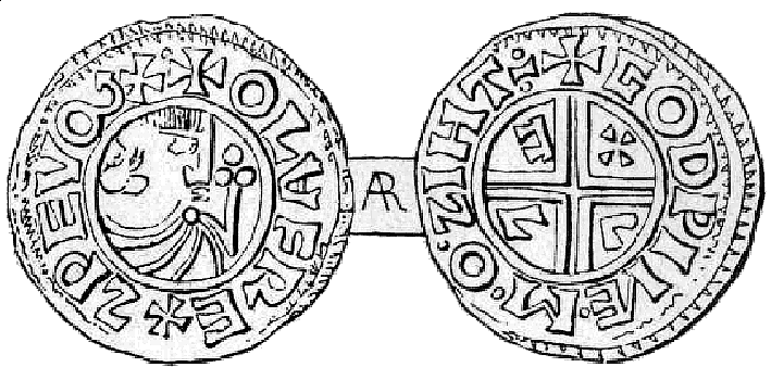 Денарий, Швеция, Olaf Skötkonung (995-1021), м.д. Sigtuna, Malmer -:-