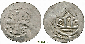Денарий, Германия, Саксония, Otto III (983-1002), м.д. Goslar, type OAP