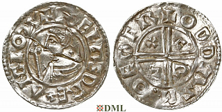 Денарий, Англия, Æthelred II (978-1016), м.д. York, монетарий Oda, North 770