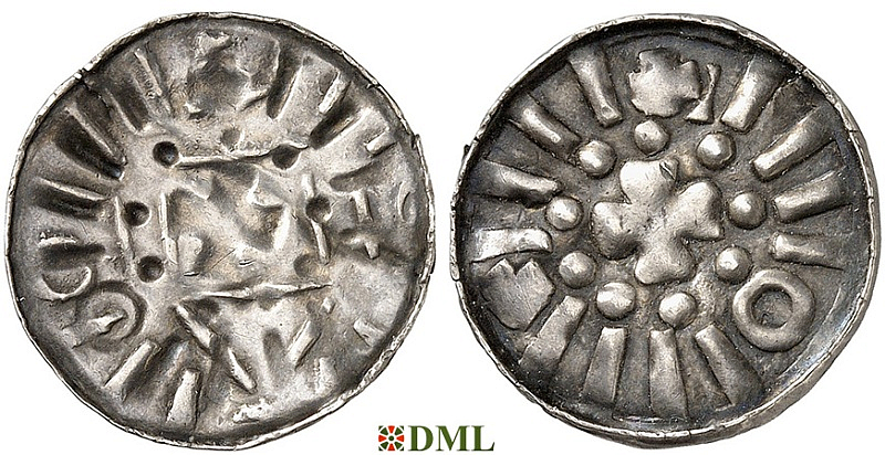 Денарий, Германия, Саксония, Anonymous bishop, Sachesnpfennig, Kilger 2000, KN 4