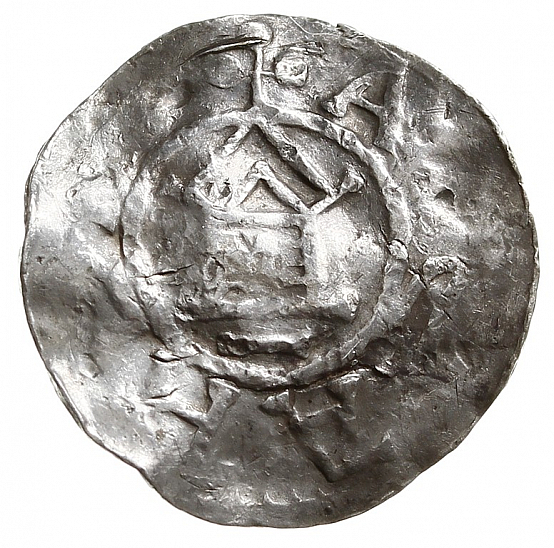 Денарий, Германия, Саксония, Нижняя Саксония, Otto III (983-1002), м.д. Goslar, type OAP