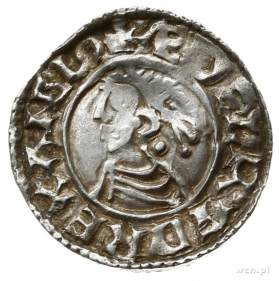 Денарий, Англия, Æthelred II (978-1016), м.д. Exeter, монетарий Wulfsige, North 777