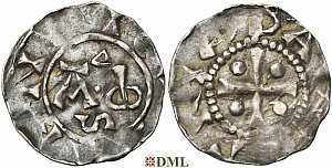 Денарий, Германия, Нижняя Лотарингия, Heinrich II (1002-1024), м.д. Deventer, Ilisch 2000, 1.7