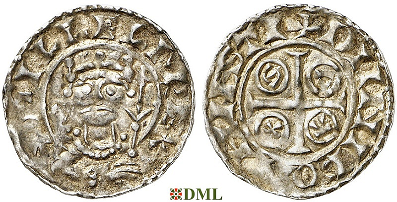 Денарий, Англия, William I (1066-1087), м.д. Hastings, монетарий Dunninc, North 848