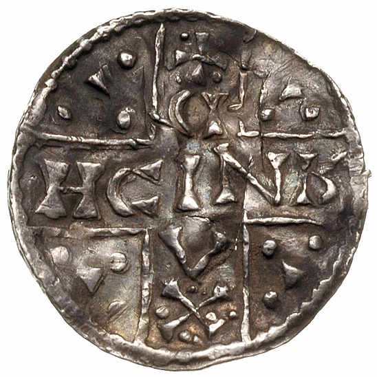 Денарий, Германия, Бавария, Heinrich V (1018-1026), м.д. Regensburg, монетарий CCCHO, Hahn 1976, 31d8