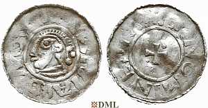 Денарий, Германия, Саксония, Bernhard I (973-1011), м.д. Bardowick, Dbg. 585