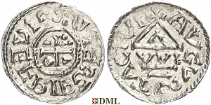 Денарий, Германия, Швабия, Siegfried I (1000-1006), м.д. Augsburg, монетарий WI, Hahn 1976, 141a1