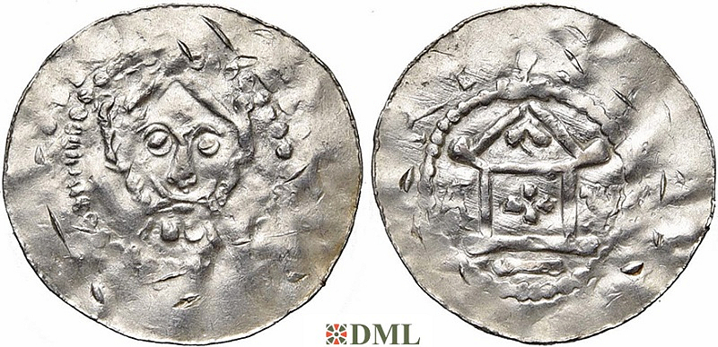 Денарий, Германия, Саксония, Heinrich III (1039-1056), м.д. Erfurt, Dbg. 885