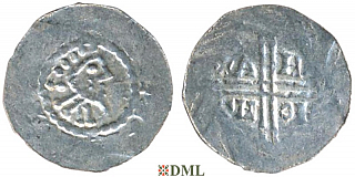Денарий, Германия, Нижняя Лотарингия, Gf. Hermann (1020-1051), м.д. Emden