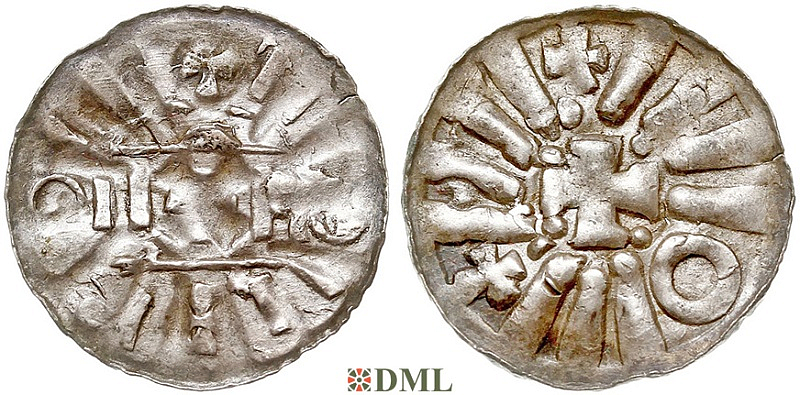 Денарий, Германия, Саксония, Anonymous bishop, Sachesnpfennig, Kilger 2000, KN 4