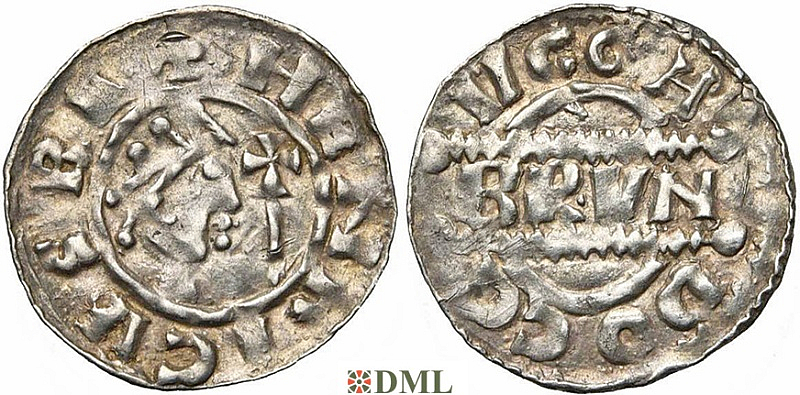 Денарий, Германия, Нижняя Лотарингия, Bruno III (1050-1057), м.д. Dokkum, Ilisch 2000, 21.19
