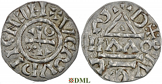 Обол, Германия, Бавария, Heinrich II (1002-1024), м.д. Regensburg, монетарий OWИ, Hahn 1976, 28