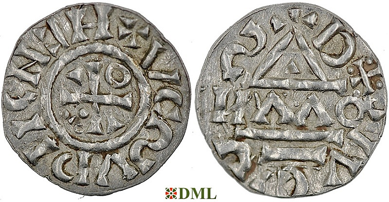 Обол, Германия, Бавария, Heinrich II (1002-1024), м.д. Regensburg, монетарий OWИ, Hahn 1976, 28
