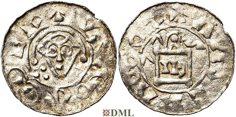 Денарий, Германия, Нижняя Лотарингия, Godfried (†1069), м.д. Merum, Ilisch 2000, 24.3