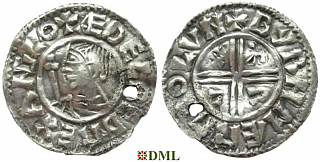 Денарий, Англия, Æthelred II (978-1016), м.д. London, монетарий Beorhtmær, North 770