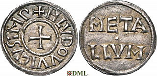 Денье, Каролинги, Louis le Pieux (814-840), м.д. Melle, Depeyrot 609
