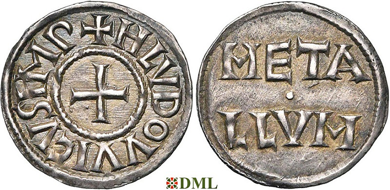 Денье, Каролинги, Louis le Pieux (814-840), м.д. Melle, Depeyrot 609