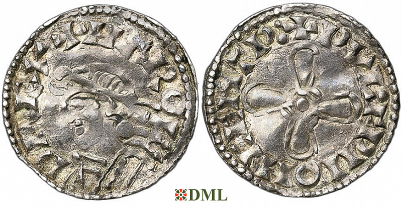 Денарий, Англия, Harold I (1035-1040), м.д. Canterbury, монетарий Pvlfpii, North 802