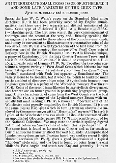 Dolley R. H. M., Elmore Jones F. An Intermediate Small Cross Issue of Æthelred II and Some Late Varieties of the Crux Type