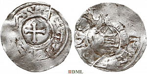 Денарий, Германия, Саксония, м.д. Goslar, type OAP, Imitatie (Подражание)