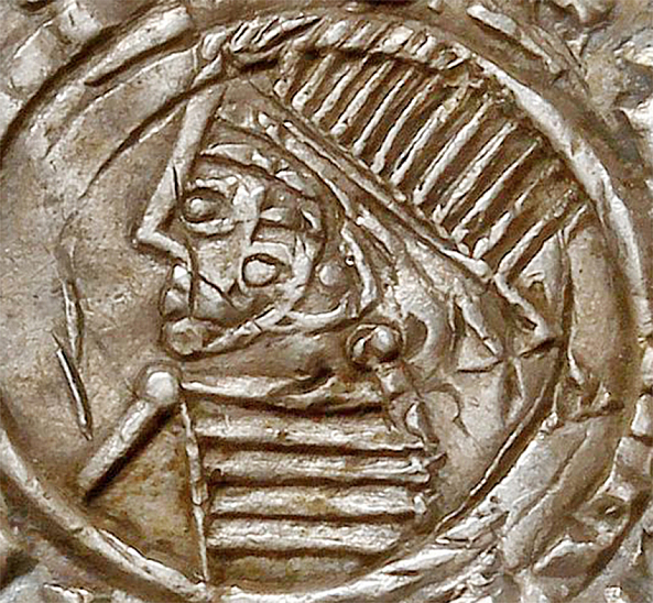 Денарий, Англия, Æthelred II (978-1016), м.д. ?, монетарий ?, North 777