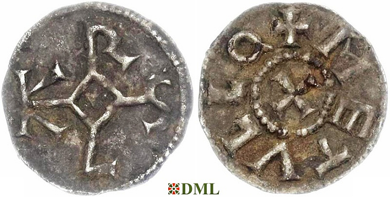 Обол, Каролинги, Charles le Chauve (840-877), м.д. Melle, Depeyrot 606B