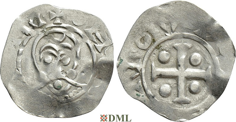 Денарий, Германия, Нижняя Лотарингия, Bernold (1046-1054), м.д. Deventer, Ilisch 2000, 1.13-1.15