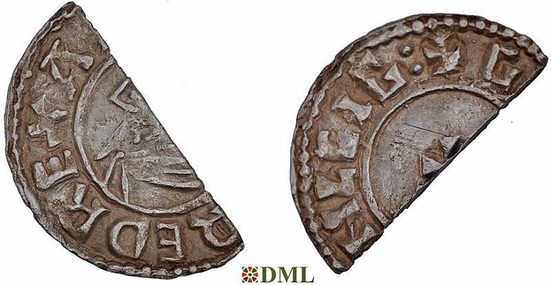 Денарий, Англия, Æthelred II (978-1016), м.д. Chester, монетарий Gunleifr(?), North 777