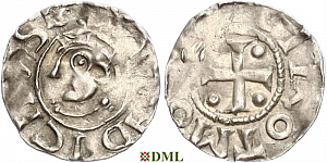 Денарий, Германия, Саксония, Heinrich II (1002-1024), м.д. Dortmund, Dbg. 747