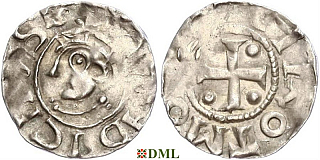 Денарий, Германия, Саксония, Heinrich II (1002-1024), м.д. Dortmund, Dbg. 747