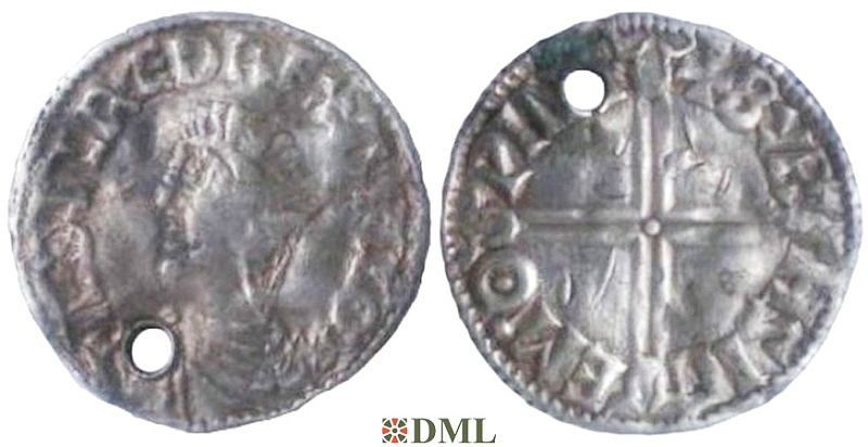 Денарий, Англия, Æthelred II (978-1016), м.д. Winchester, монетарий Beorthsige, North 774