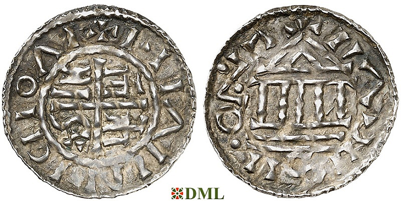 Денарий, Германия, Бавария, Heinrich III (1027-1039) и Konrad II (1024-1039), м.д. Regensburg, Hahn 1976, 35