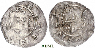 Денарий, Германия, Саксония, Heinrich IV (1056-1106), м.д. Goslar, Dbg. 669