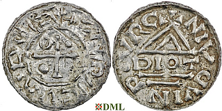 Денарий, Германия, Бавария, Heinrich II (985-995), м.д. Neuburg, монетарий DIOT, Hahn 1976, 82a2