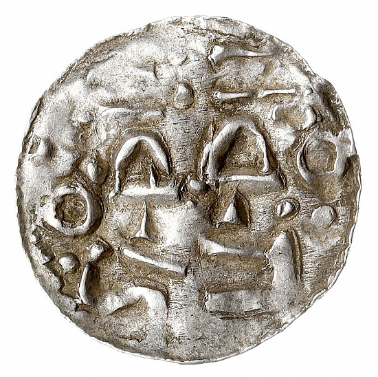 Денарий, Германия, Швабия, Otto I - Otto III (973-1002), м.д. Esslingen, Dbg. 1271